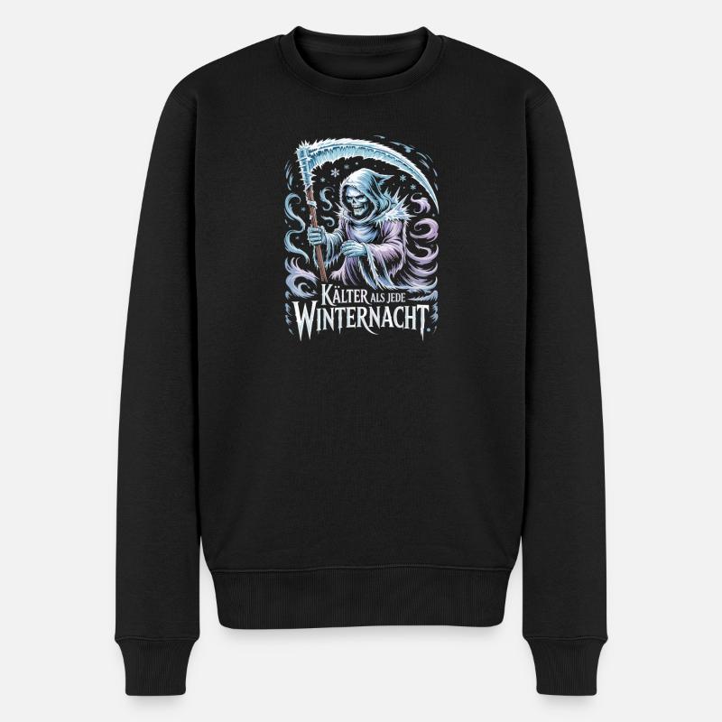  Kälter Als Jede Winternacht Sensenmann Eisiger - Männer Premium Bio Pullover - Schwarz