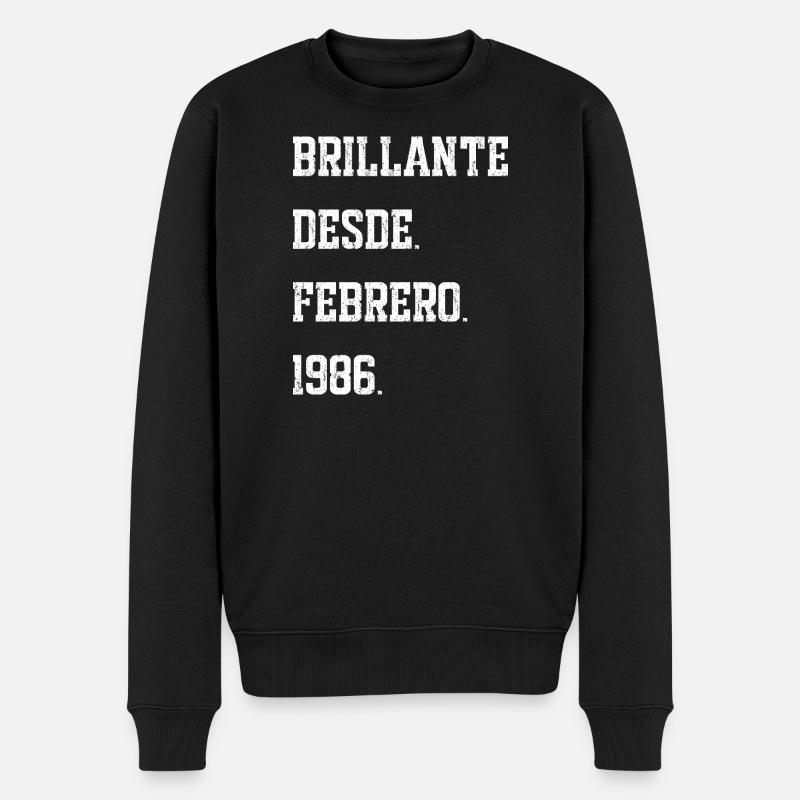 Anniversaires : février 1986 - Pull Premium bio Homme - noir