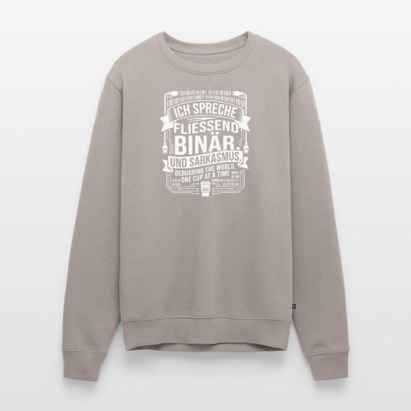 Coding Binary Coffee Sarcasm Men's Premium Organic Jumper