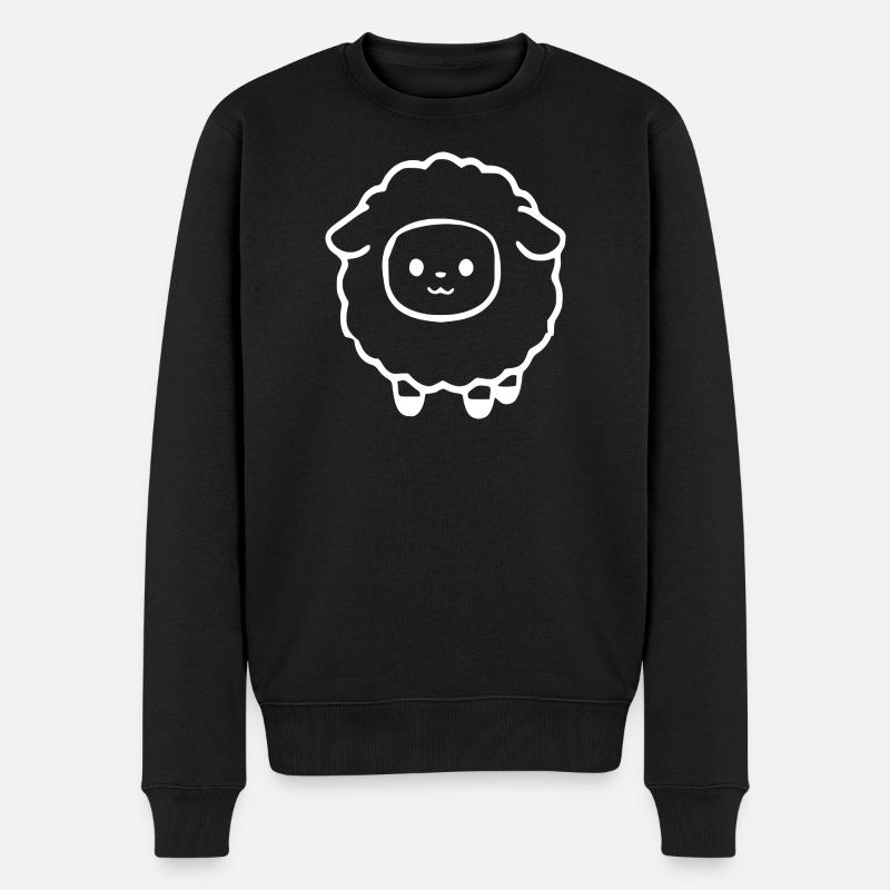 Schaf Schäfchen Lamm - Männer Premium Bio Pullover - Schwarz
