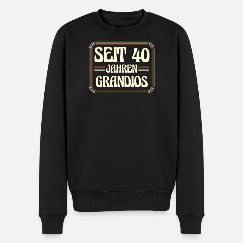 40e anniversaire 40e anniversaire - Pull Premium bio Homme - noir