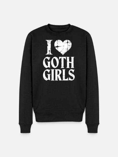 J’aime les filles gothiques - Pull Premium bio Homme - noir