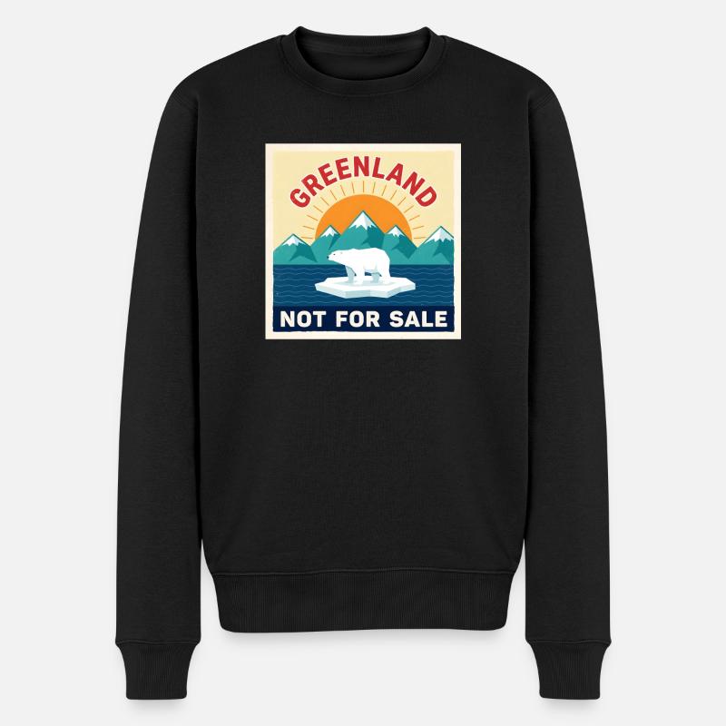 Groenland Pas à vendre Ours polaire - Pull Premium bio Homme - noir