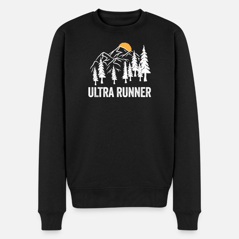 Ultra-Läufer - Männer Premium Bio Pullover - Schwarz
