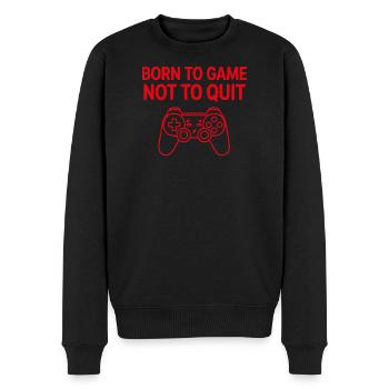 Né pour jouer, pas pour abandonner - Pull Premium bio Homme - noir - Devant - Nico (187cm)