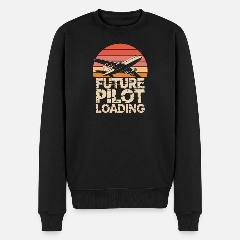 Future Pilot Loading Airplane Retro - Pull Premium bio Homme - noir