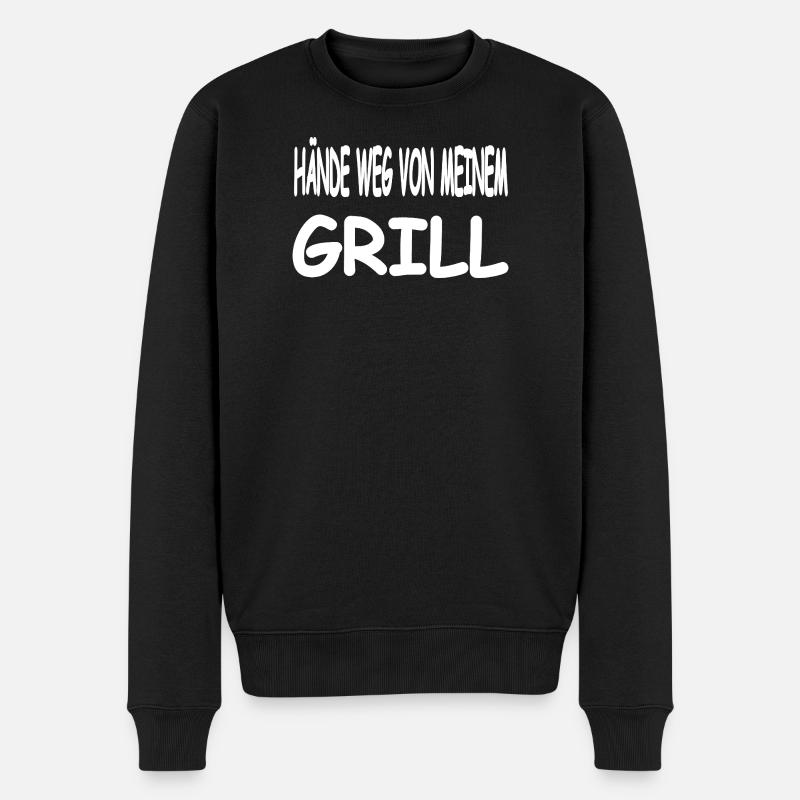 Grill - Männer Premium Bio Pullover - Schwarz