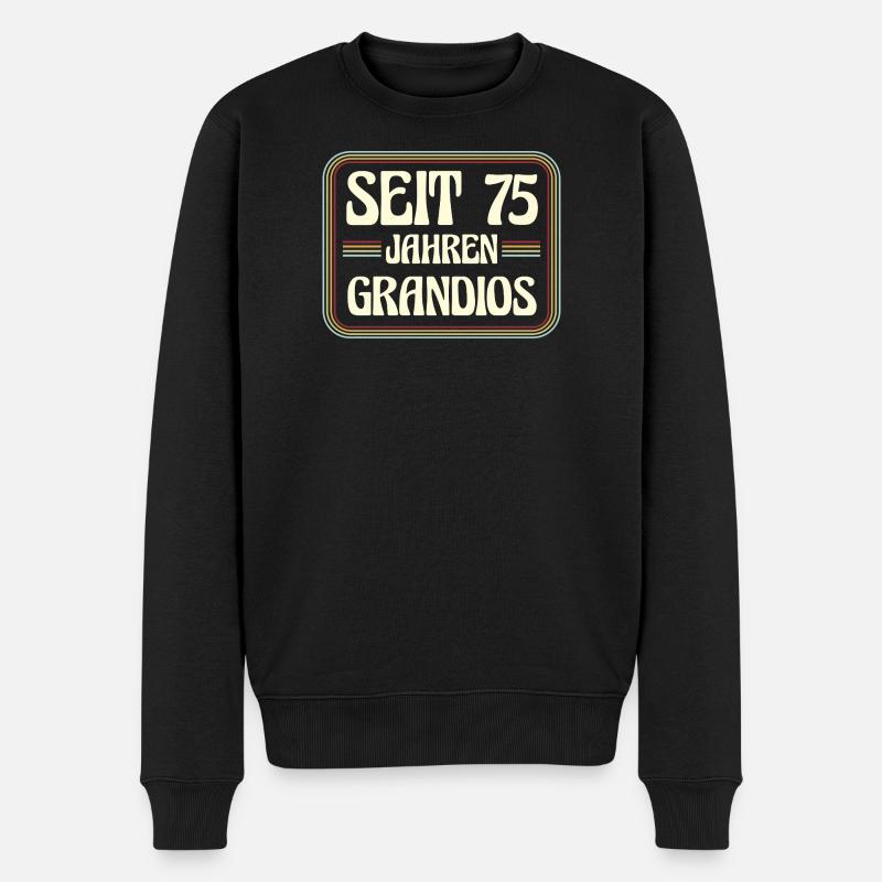 75 ans Anniversaire 75 - Pull Premium bio Homme - noir