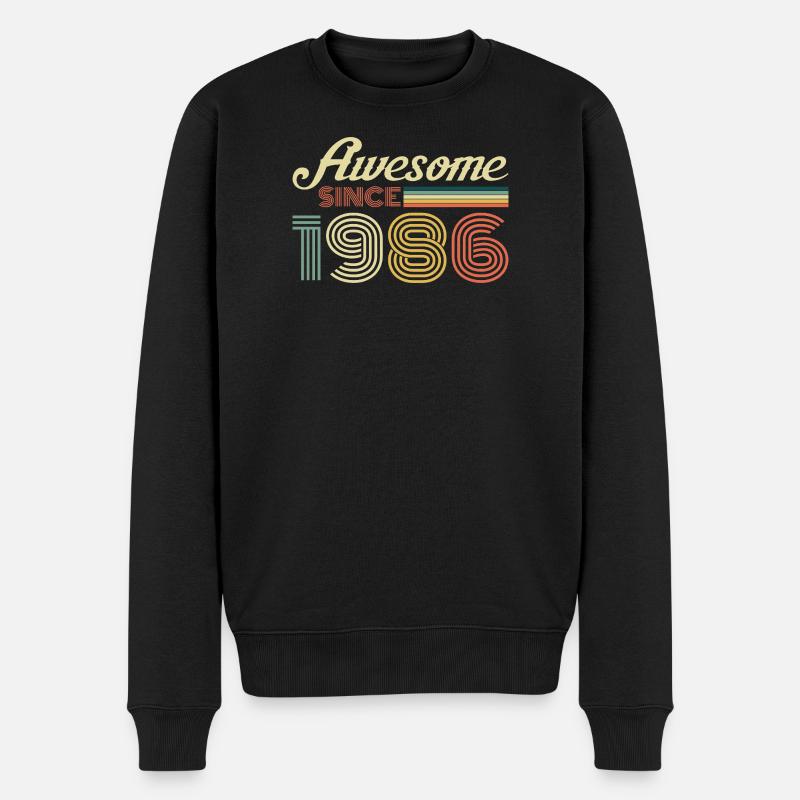 Awesome Seit 1996 Retro-Vibe - Männer Premium Bio Pullover - Schwarz