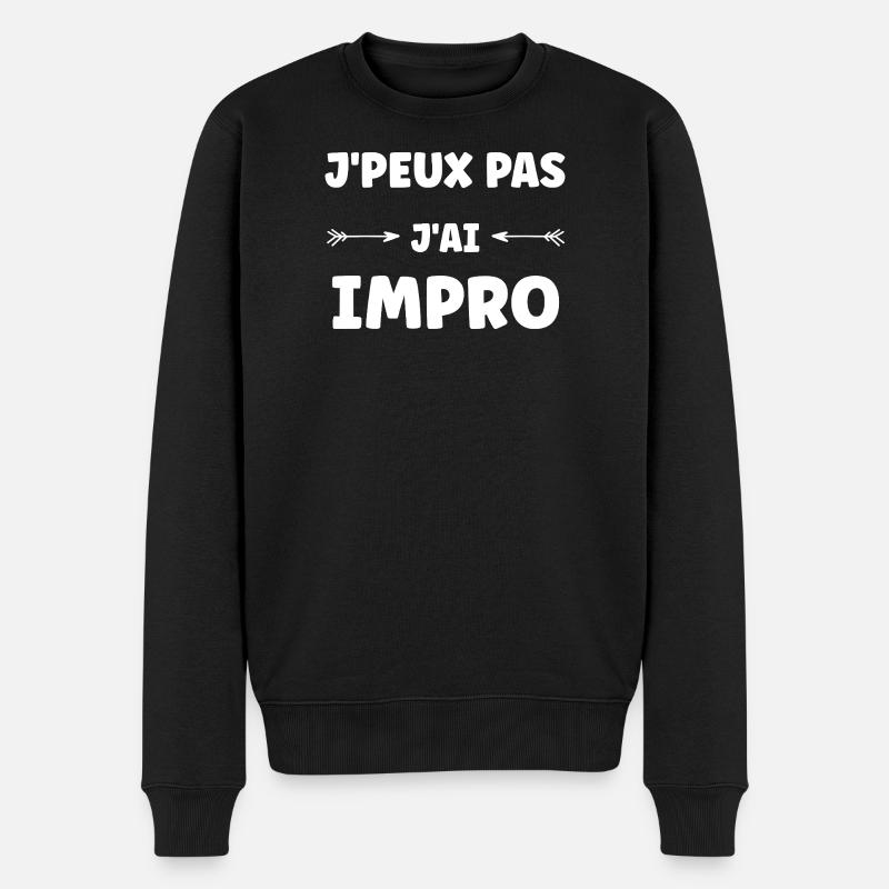 J'peux pas j'ai impro - Pull Premium bio Homme - noir