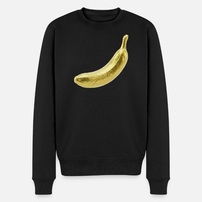 Goldene Banane - Männer Premium Bio Pullover - Schwarz