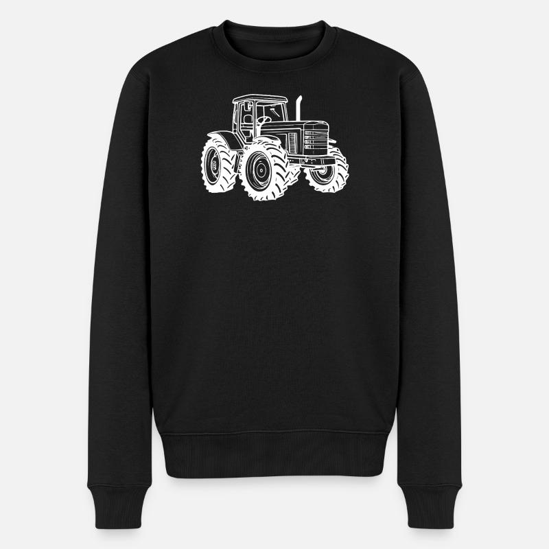 Fermier Icône du Tracteur - Pull Premium bio Homme - noir