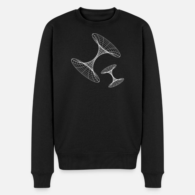 Géométrie des vortex filaires - Pull Premium bio Homme - noir