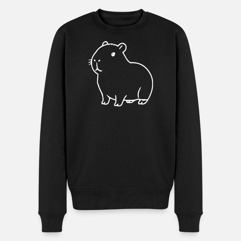 Capybara capybara white - Men's Premium Organic Jumper - black
