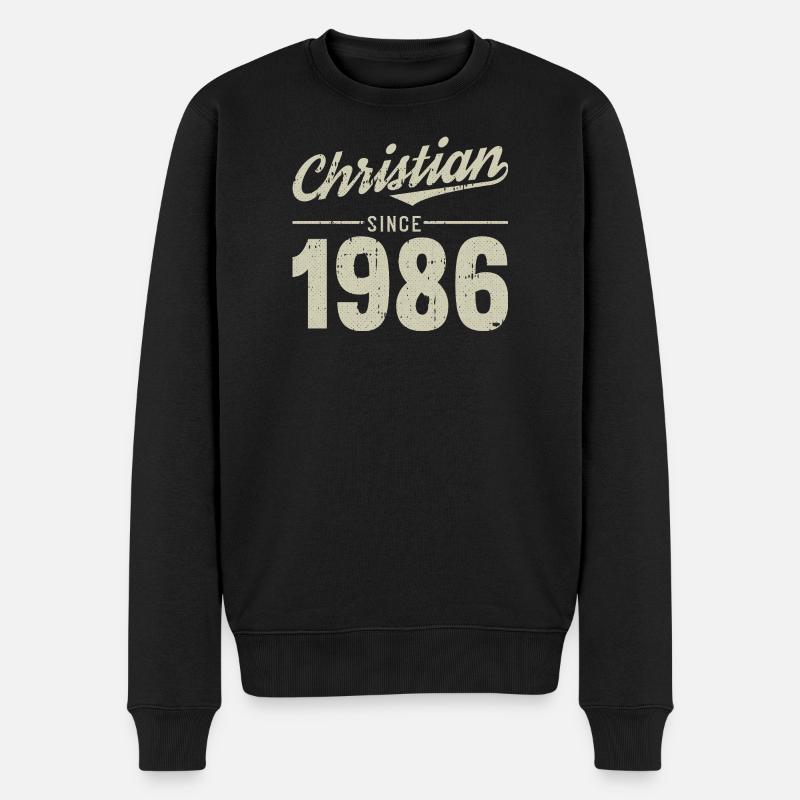 Christlicher Stil seit 1986 - Männer Premium Bio Pullover - Schwarz