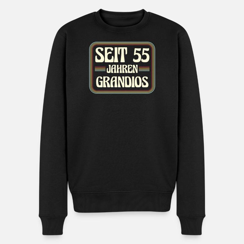 55 ans Anniversaire 55 - Pull Premium bio Homme - noir