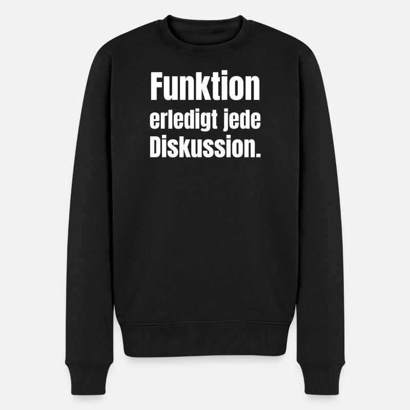Funktion erledigt jede Diskussion - Männer Premium Bio Pullover - Schwarz