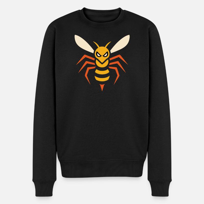 Frelon en colère – graphique angulaire d’insectes - Pull Premium bio Homme - noir