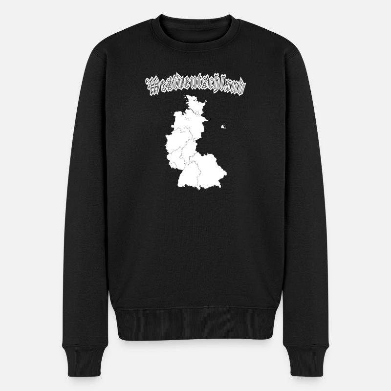Westdeutschland - Männer Premium Bio Pullover - Schwarz