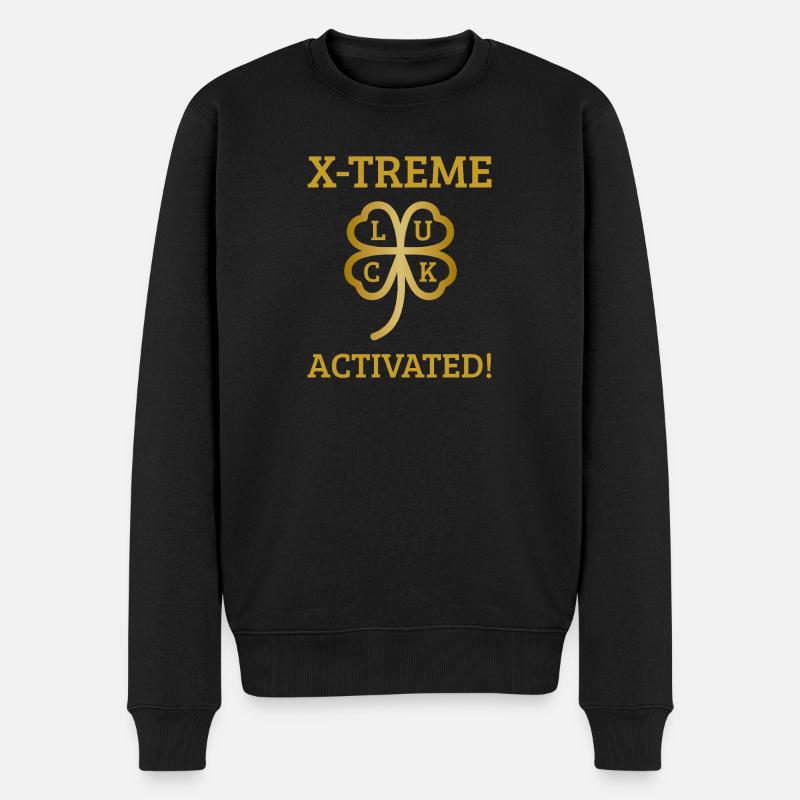 Xtreme Luck Activated - Männer Premium Bio Pullover - Schwarz