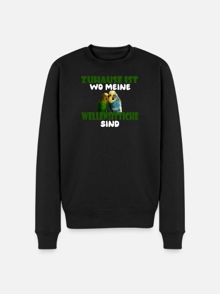 Home is where my budgies are - Men's Premium Organic Jumper - black