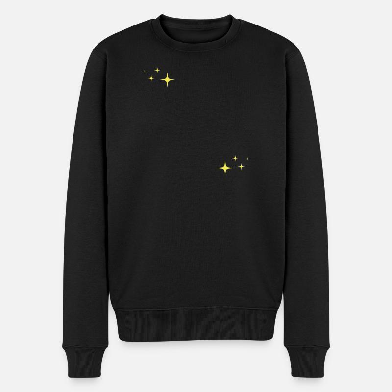 Étoiles Paillettes - Pull Premium bio Homme - noir