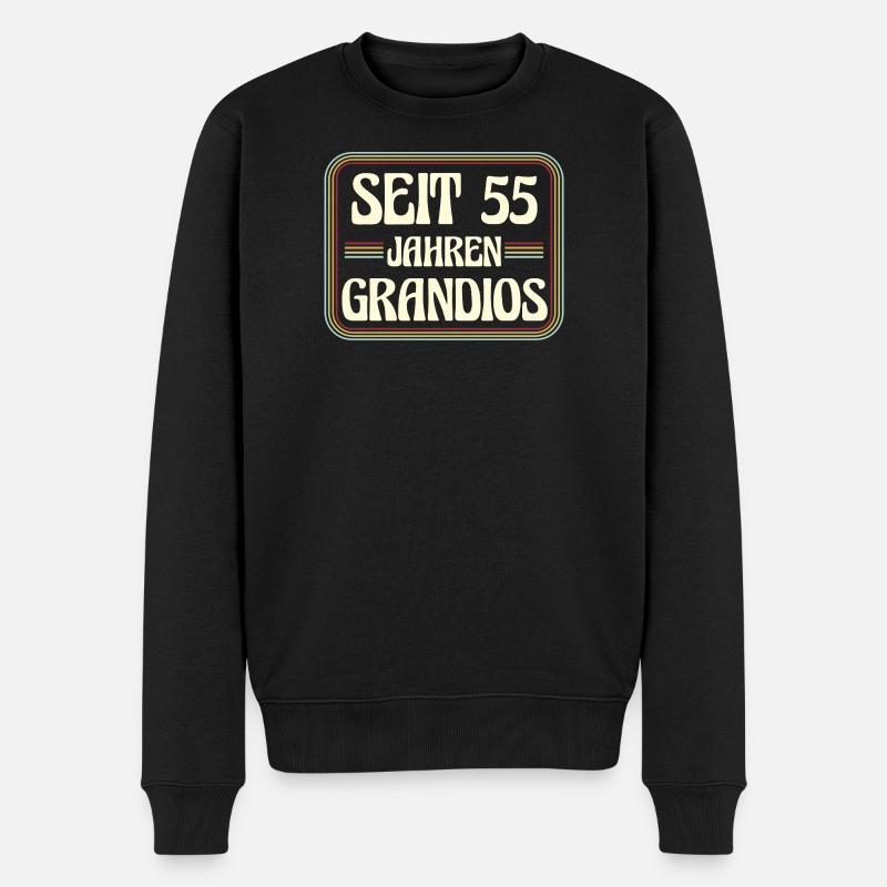 55 ans Anniversaire 55 - Pull Premium bio Homme - noir