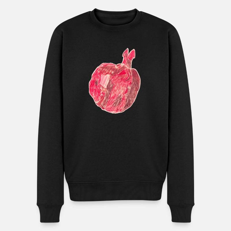 Granatapfel - Männer Premium Bio Pullover - Schwarz