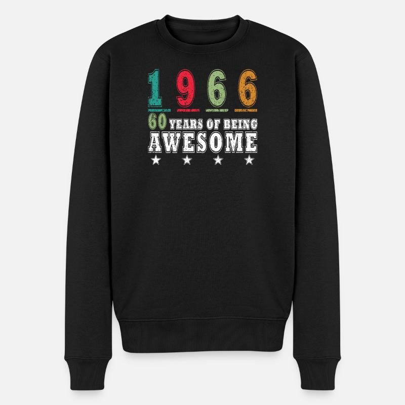 Limited edition 1966 - 60. Geburtstag Geschenk - Männer Premium Bio Pullover - Schwarz
