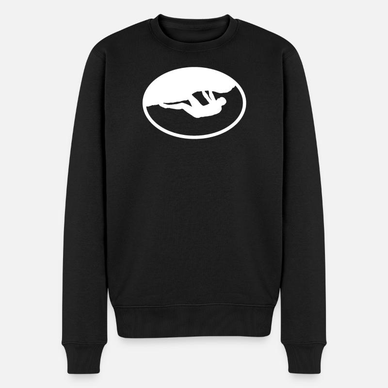 Boulderer en plein air - Pull Premium bio Homme - noir