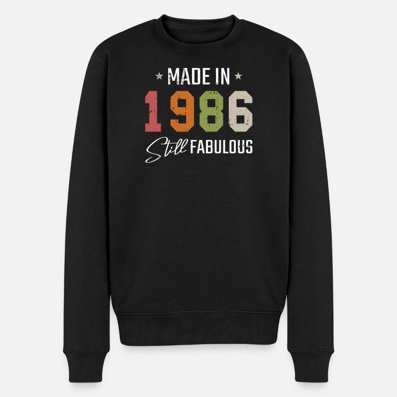 Fabriqué en 1986 toujours fabuleux - Pull Premium bio Homme - noir