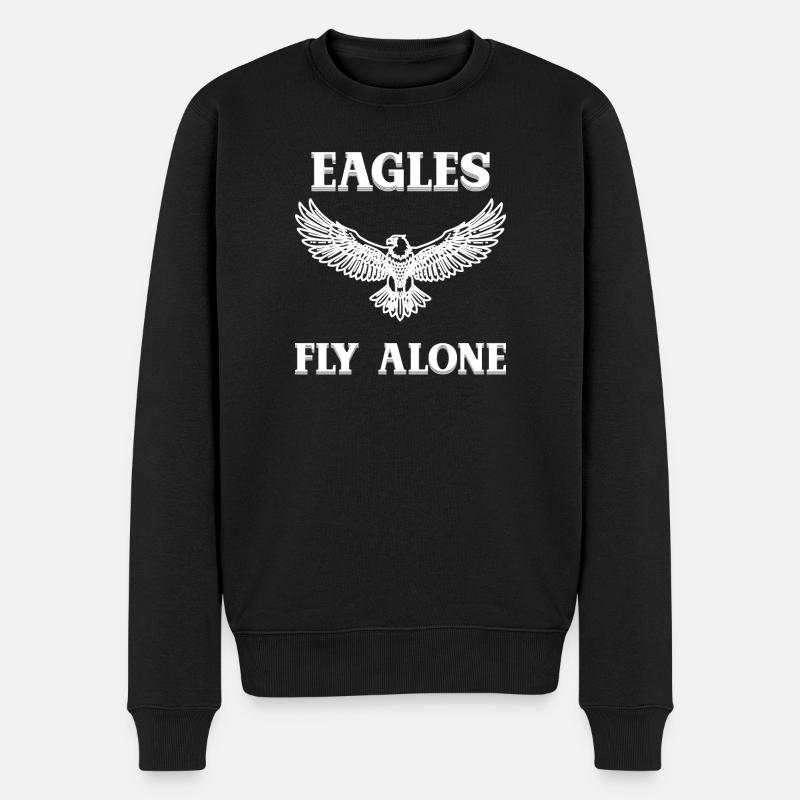 Eagle1 - Männer Premium Bio Pullover - Schwarz