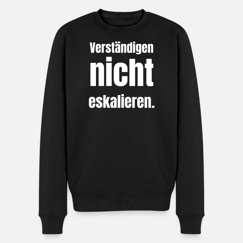 Ne monte pas plus loin. - Pull Premium bio Homme - noir