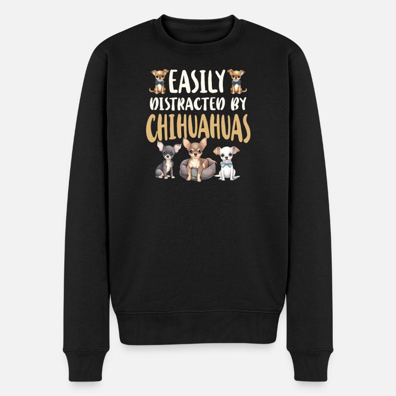 Chihuahua Chihuahueño facilement - Pull Premium bio Homme - noir