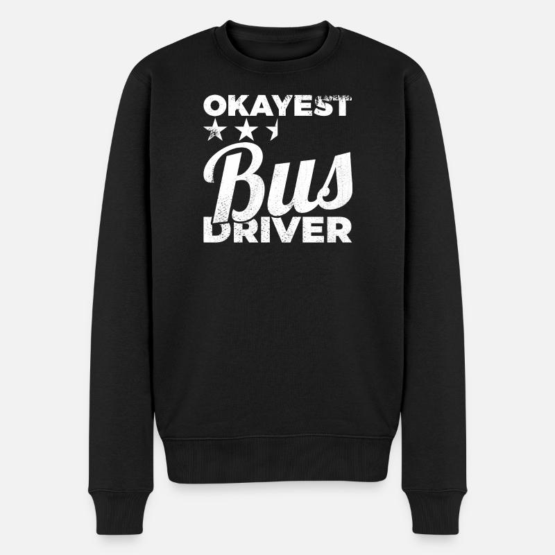 Okayest Bus Driver - Männer Premium Bio Pullover - Schwarz