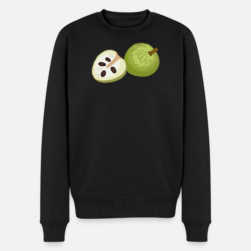 Puddingapfel-Scheibe Pop-Art - Männer Premium Bio Pullover - Schwarz