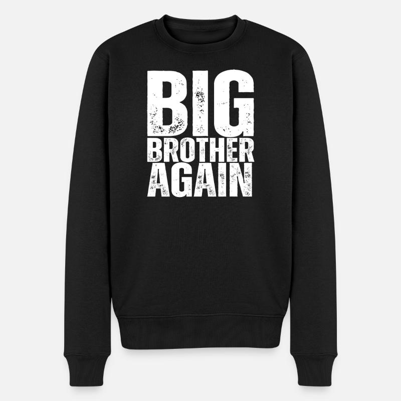 BIG_BROTHER_AGAIN - Pull Premium bio Homme - noir