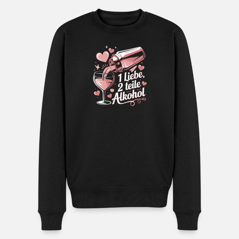 Amour Deux Parts d’Alcool - Pull Premium bio Homme - noir