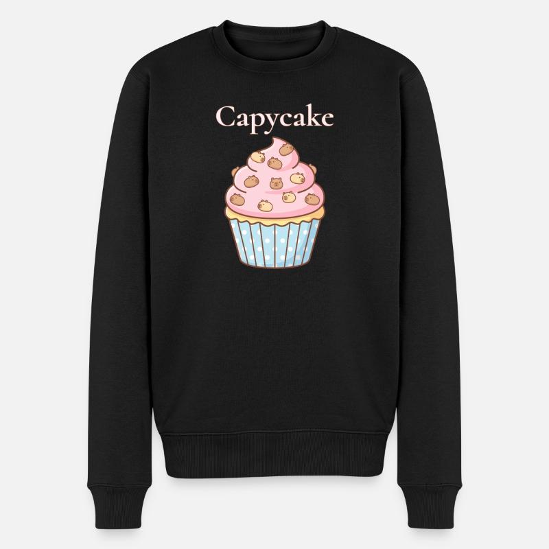 Capycake Cupcake mit Capybara Sprinkles - Männer Premium Bio Pullover - Schwarz