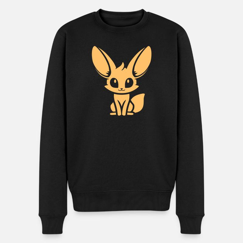 Fennek - Männer Premium Bio Pullover - Schwarz