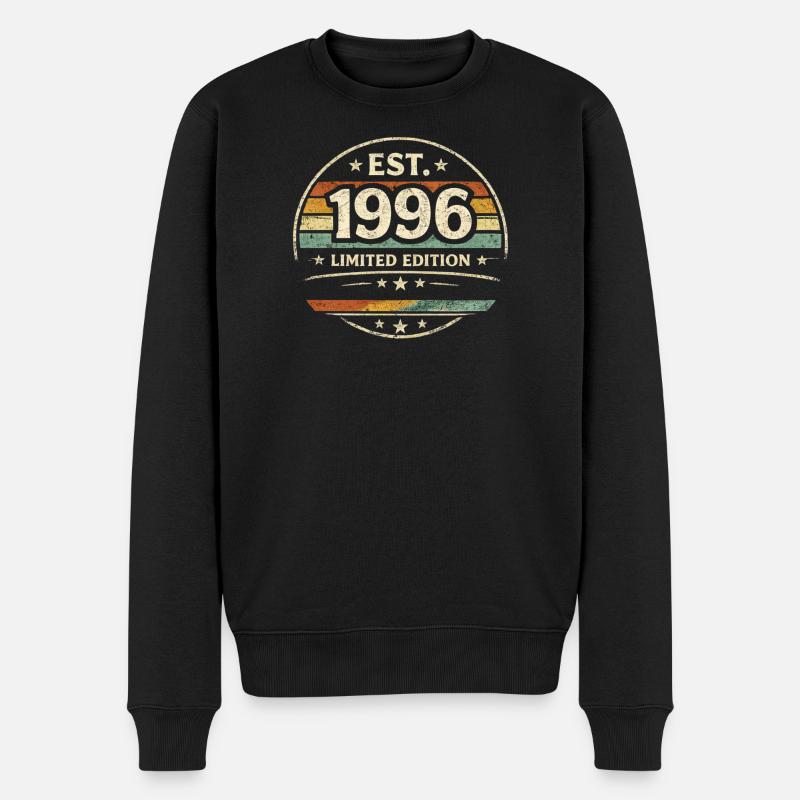 1996 Limited Edition Vintage Geburtstag - Männer Premium Bio Pullover - Schwarz
