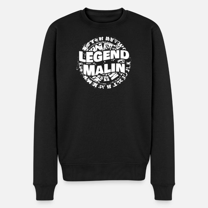 Malin als Vorname - Männer Premium Bio Pullover - Schwarz