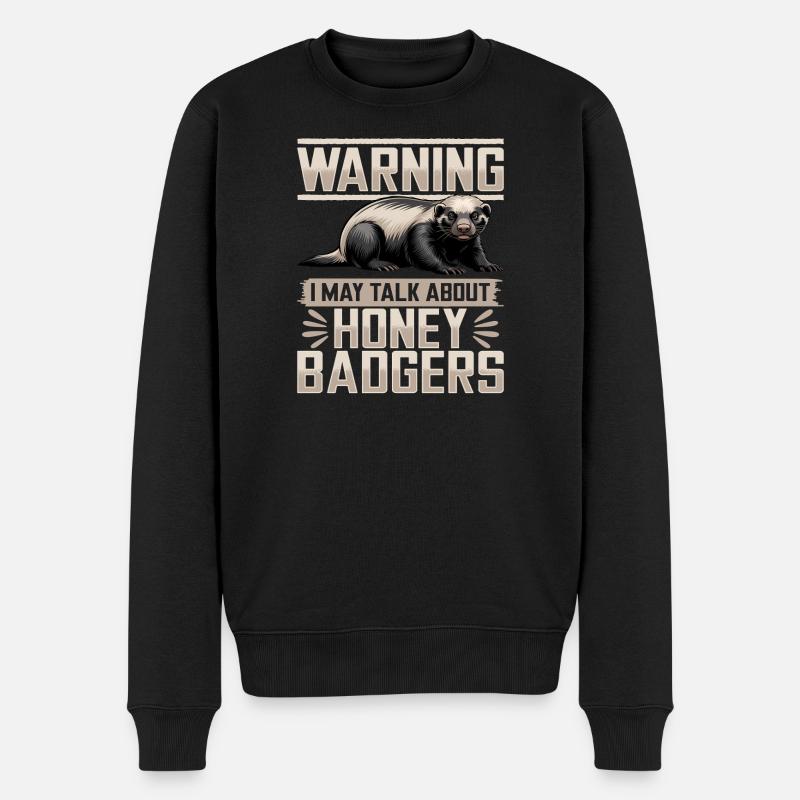 Blaireau drôle - Pull Premium bio Homme - noir