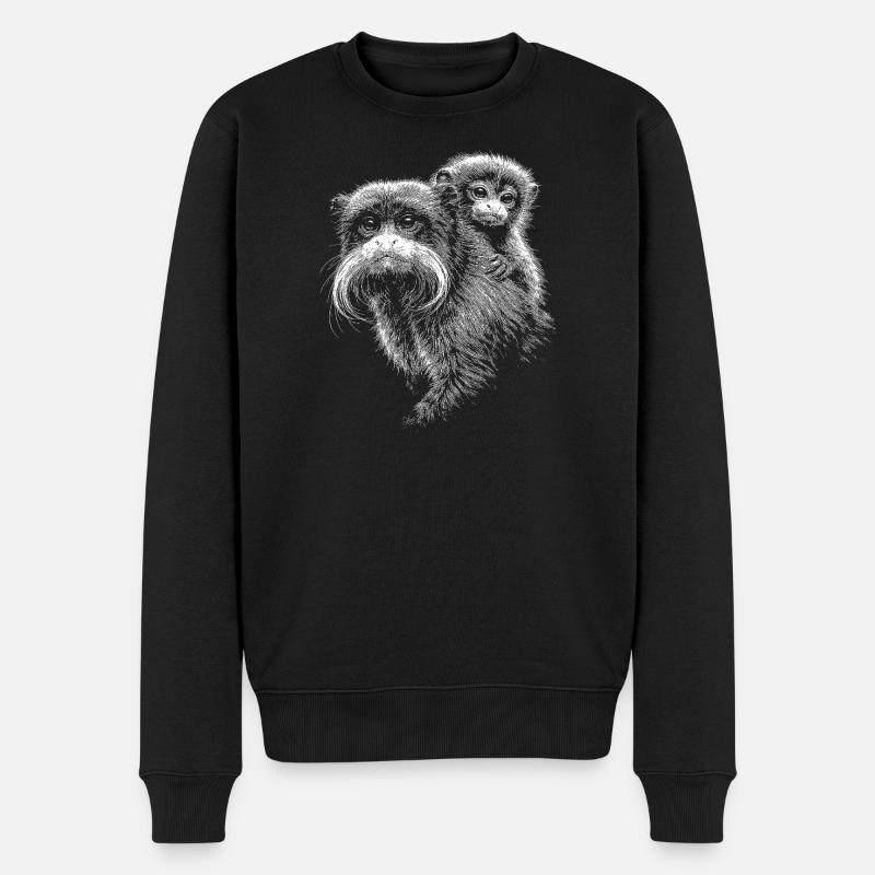 Tamarin - Männer Premium Bio Pullover - Schwarz