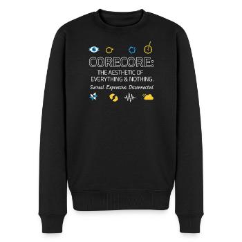 Corecore The Aesthetic of Everything Collage - Männer Premium Bio Pullover - Schwarz - Vorne - Nico (187cm)
