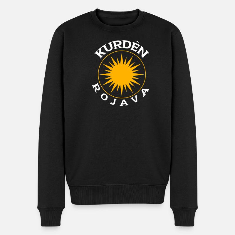 Kurds Rojava - Men's Premium Organic Jumper - black