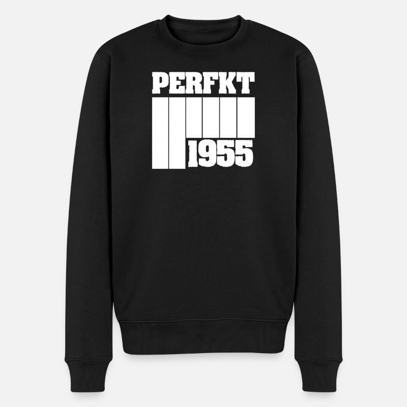 1955 - Männer Premium Bio Pullover - Schwarz