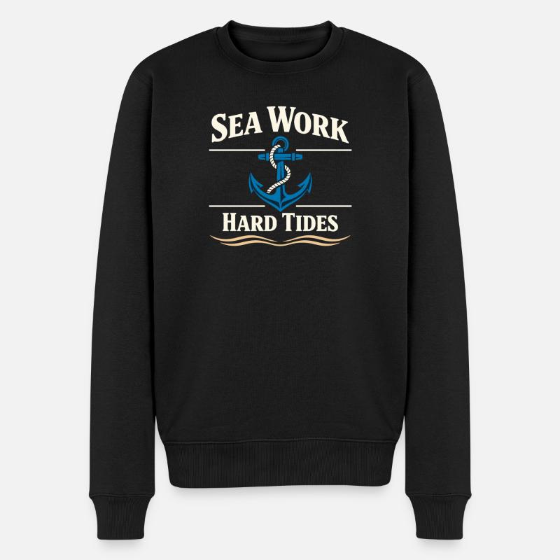 Seemannschaftsgeschenk Für Deckhand Ocean Work - Männer Premium Bio Pullover - Schwarz
