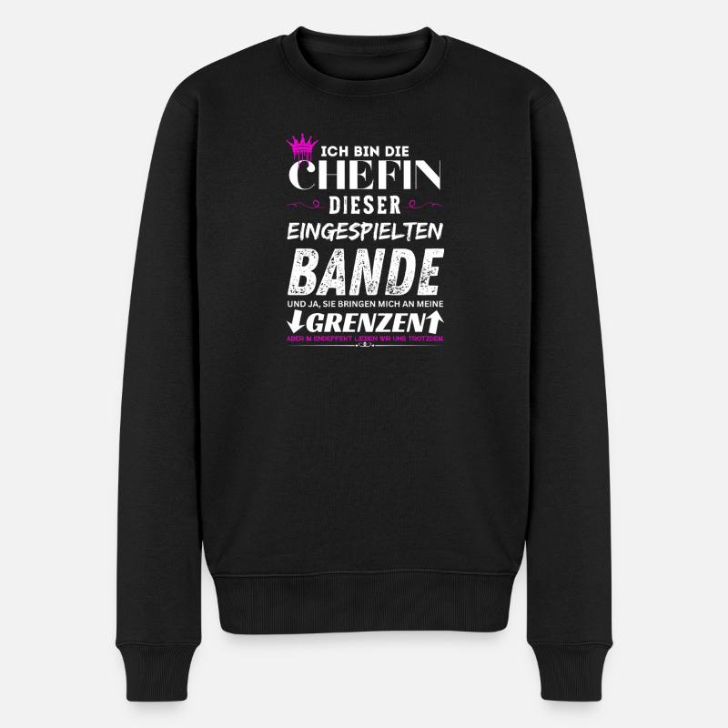 Chefin dieser Eingespielten Bande Chefin Geschenke - Pull Premium bio Homme - noir