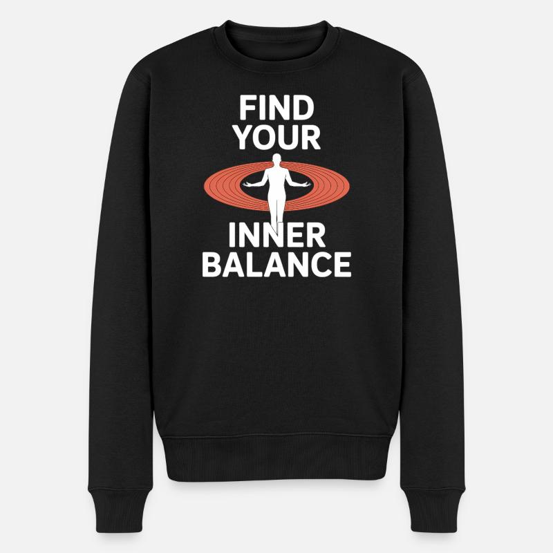 Qigong Tai Chi - Männer Premium Bio Pullover - Schwarz